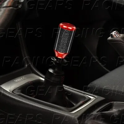 82mm Racing Red Aluminum Carbon Fiber 5 / 6-speed Manual Mt Shift Shifter Knob • $17.95