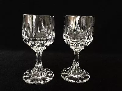 Pair Villeroy & Boch Crystal Arabelle Pattern Glasses 4 1/4  T X 1 7/8  D • $24.99