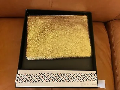 Evening Bag Metallic Gold Leather Pouch | Marc Jacobs For NM X Target • $39.99