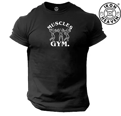 Muscles Gym T Shirt Gym Clothing Bodybuilding Training Workout Fitness MMA Top • £11.99