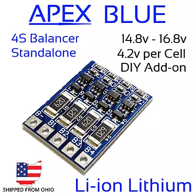 4S 16.8v Balance Board 3.7v/4.2v Li-ion Lithium Battery Standalone BMS Add-on • $8.99