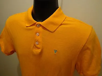 Mens Vurt 100% Cotton Short Sleeve Orange Polo Shirt Size Medium • $10.29