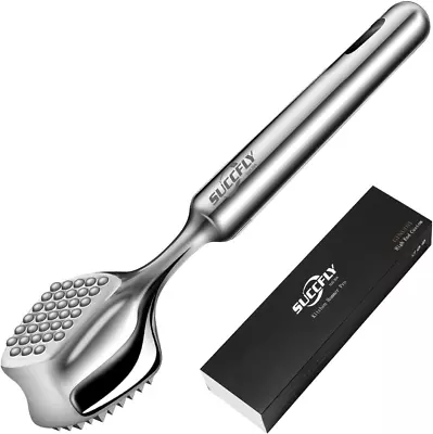 Meat Tenderizer Stainless Steel Premium Meat Mallet Integrated Casting • $38.99