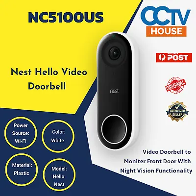 Google Nest Video Doorbell NC5100US Smart WiFi With Night Vision Functionality • $342.19