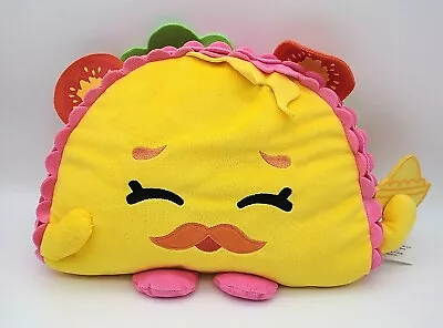 Shopkins Plush Taco Terrie Soft Pillow Stuffed 15  With Mustache VG Condition • $8.16