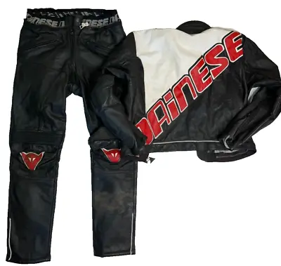 Dainese Vintage Motorcycle Motorbike Leathers 2 Piece Size 52 • $580.53