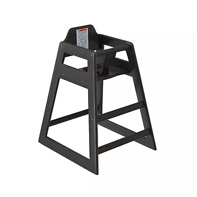 Black Wooden High Chair For Baby And Toddlers - Portable Travel Restaurant Wood • $137.99
