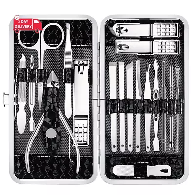 Manicure Set Nail Clippers Pedicure Kit -18 Pieces Stainless Steel Manicure Kit • $21.81