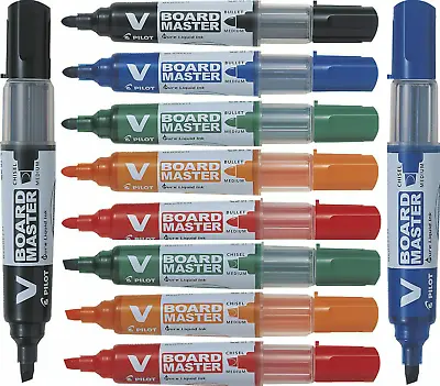 £3.29 • Buy Pilot V Board Master Whiteboard Marker Pens - Bullet Tip - Chisel Tip