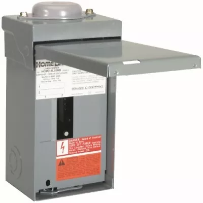 Square D HomeLine 70 Amps 2 Space 4 Circuits Wall Mount Main Lug Load Center • $39.99