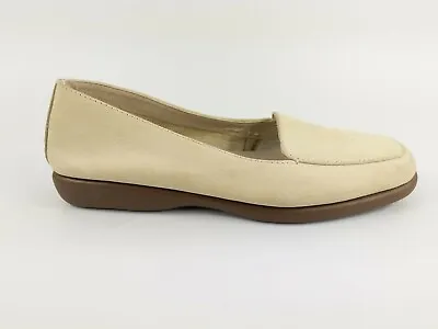 M & S Footglove Cream Leather Slip On Shoes Uk 3.5 • £15.99