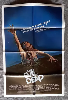 The Evil Dead Movie Poster HORROR Sam Raimi BRUCE CAMPBELL Betsy Baker SANDWEISS • $950