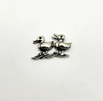 Vintage Sterling Silver Baby Ducks Ducklings Bracelet Charm Pendant - 2.3g • $13