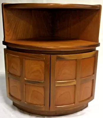 Teak Nathan Wood Vintage Mid Century Low Corner Cabinet Unit Retro Furniture • £75