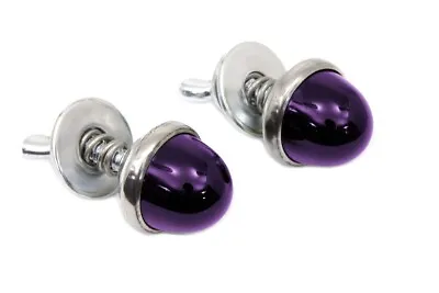 V-Twin 37-2110 License Plate Reflector Set Purple Glass For Motorcycles • $21.16