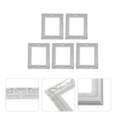  5 Pcs Dollhouse Photo Frame Rustic Table Standing Picture Accessories • £8.99