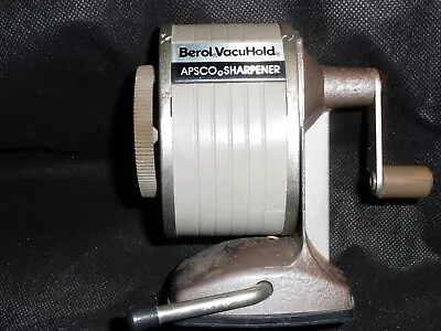 Berol VacuHold Pencil Sharpener Vacuum Suction Mount 6 Hole Hand Crank Vintage • $12