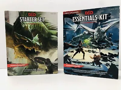 Dungeons & Dragons Wizards Of The Coast Starter Set & Essentials Kit COMPLETE! • $51.60