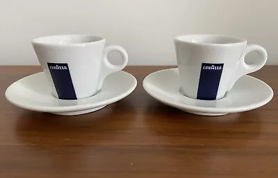 2x Lavazza Espresso Cup & Saucer  Italian Coffee Cup. Clean & Lovely! • £8