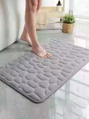 Memory Foam Bath Mat Cobblestone Bathroom Rugs Super Water Absorbent Bath Mats • $8.50