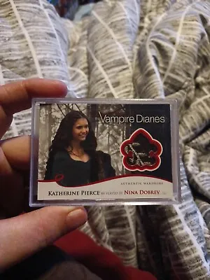 VAMPIRE DIARIES Season 2 NINA DOBREV KATHERINE PIERCE WARDROBE CARD M11 RARE • £77.14