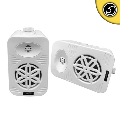 £10 • Buy Bassface SPLBOX.2 400w Marine Weatherproof Boat Van Box Speakers White BADBOX