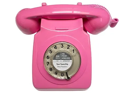 Vintage 1970s Retro GPO 746 Dial Telephone - Bubblegum Pink - Fully Refurbished • £69.99