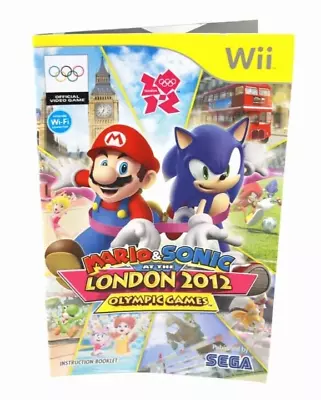 Mario & Sonic At The London 2012 Olympic Games - Nintendo Wii **MANUAL ONLY** • $4.50