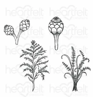 Heartfelt Creations Floral Shoppe Fillers Cling Stamp Set Cardmaking Flowers • $26.99