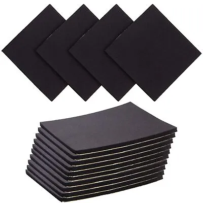 10 Pack Adhesive Foam Padding 1/4 Inch Thick Neoprene Rubber Sheets Black 6x6  • $12.99