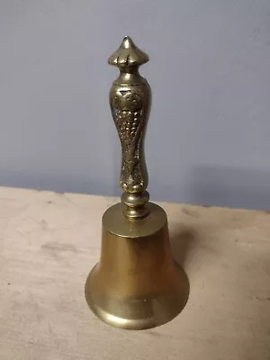 Vintage Brass  Hand Bell 6 Inches Tall School Bell  • $12