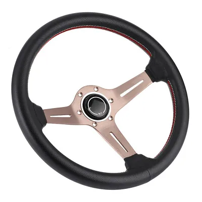 Steering Wheel For NARDI Style 6- Half Dish Black Perforated Leather Racing • $95.39