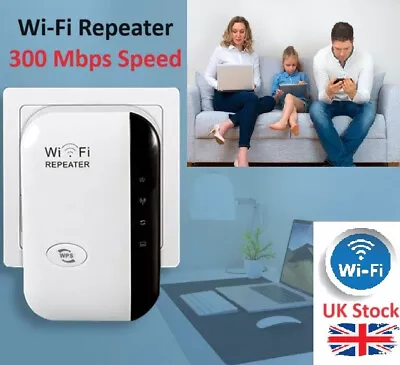 WiFi Signal Repeater Extender Range Booster Internet Network Amplifier UK • £9.45