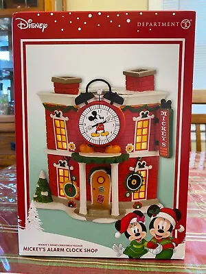 Department DEP 56 Disney Mickey  ALARM CLOCK SHOP Building Christmas Village NEW • $98