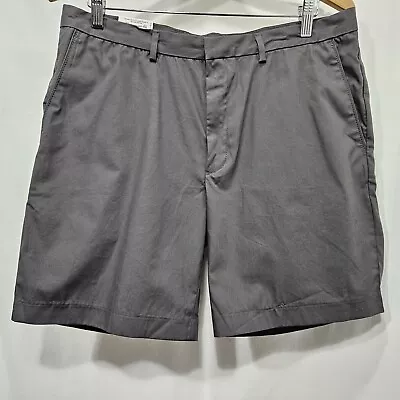 J Ferrar Chino Shorts Mens 34 Charcoal Gray Flat Front Classic Casual Preppy • $14.88