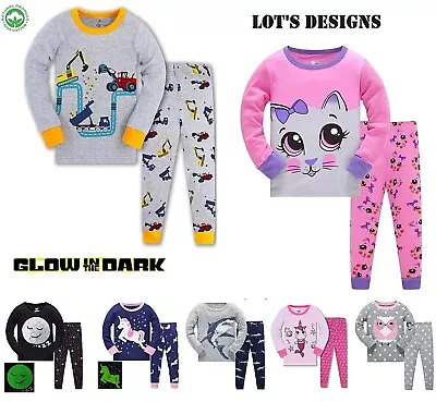 Kids Boys Girls Pyjama Pyjamas Set PJs Sleepwear Nightwear  Size 3 4 5 6 7 8 Yrs • £4.90