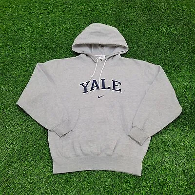 NIKE Yale-University Hoodie Womens S-Short Oversized 21.5x23 Gray Embroidered • $68.50