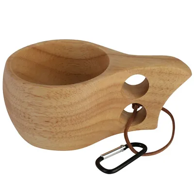 HO Rubber Wood Double Hole Cup KUKSA Coffee Cup Water Cup Custom Wooden Cup • $23.34