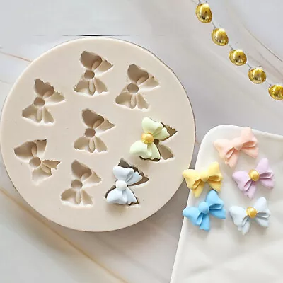 £2.99 • Buy BOW RIBBON KNOT Silicone Fondant Cake Topper Mold Mould Chocolate Candy Baking