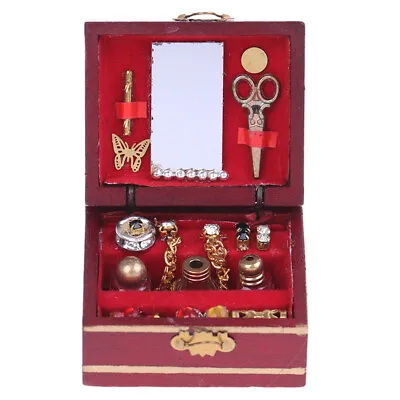 Dollhouse Miniature 1:12 Scale Retro Vanity Jewelry Box Decoration Accessories • $7.57