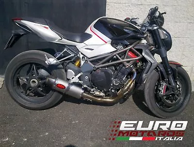 MassMoto Exhaust Low Kit Full System Oval Titanium MV Agusta Brutale 910 2005-11 • $1268.39