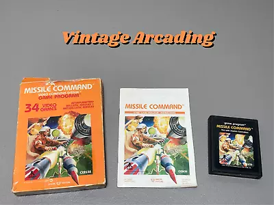 Missile Command (Atari 2600 1981) CIB Complete In Box With Manual TESTED! • $17.95