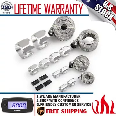 $29.69 • Buy Stainless Steel Braided Hose Cover Sleeve Vacuum Fuel Radiator Oil Line Dress-UP