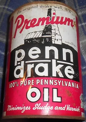 $7.50 • Buy Penn Drake Motor Oil Can Quart Empty, Butler, PA