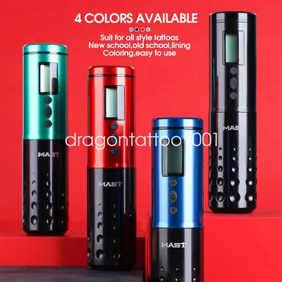 $198.99 • Buy Mast Wireless Battery Tattoo Pen Make Up Machine Rotary LED Display Permanent