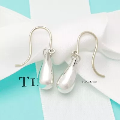 Tiffany & Co. Elsa Peretti Teardrop Dangle Earrings Silver 925 W/Pouch #4 • $185