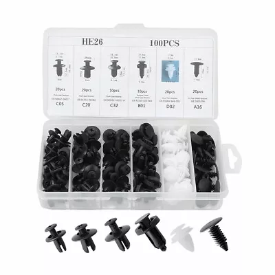 Parts Car Body Plastic Fender Bumper Tool Trim Retainer Fastener Clips Kit 100Pc • $10.99