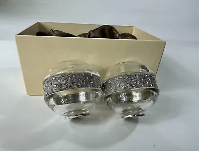 L'OBJET Pave Band Platinum And Swarovski Crystal Salt And Pepper Shakers • $145