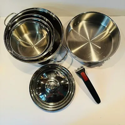 Magma 7 Piece Stainless Steel Cookware Set Pots And Pans Nesting Space Saver • $150