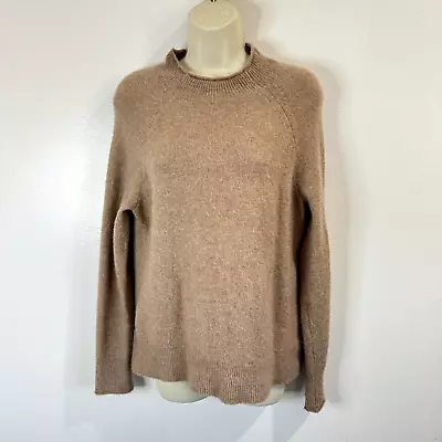 J. Crew Sweater Size XS Extra Small Wool Alpaca Soft Knit Tan Camel Mock Neck • $18